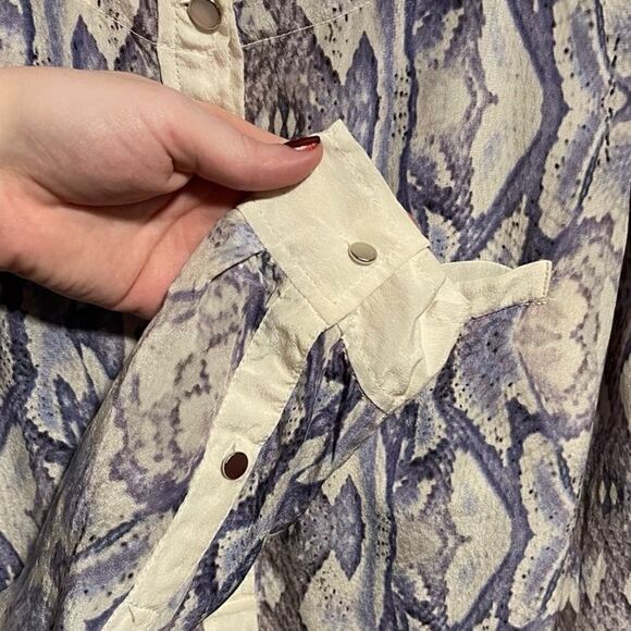 Rebecca Taylor- Semi Sheer 100% Silk Naked Skin Beach Blouse, Size 4 - Picture 7 of 15